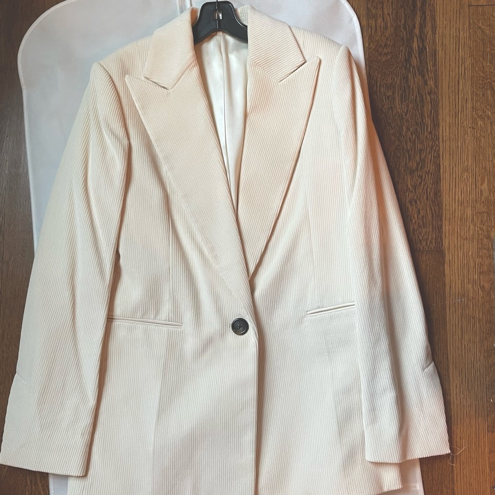 Helmut Lang Corduroy One Button Blazer